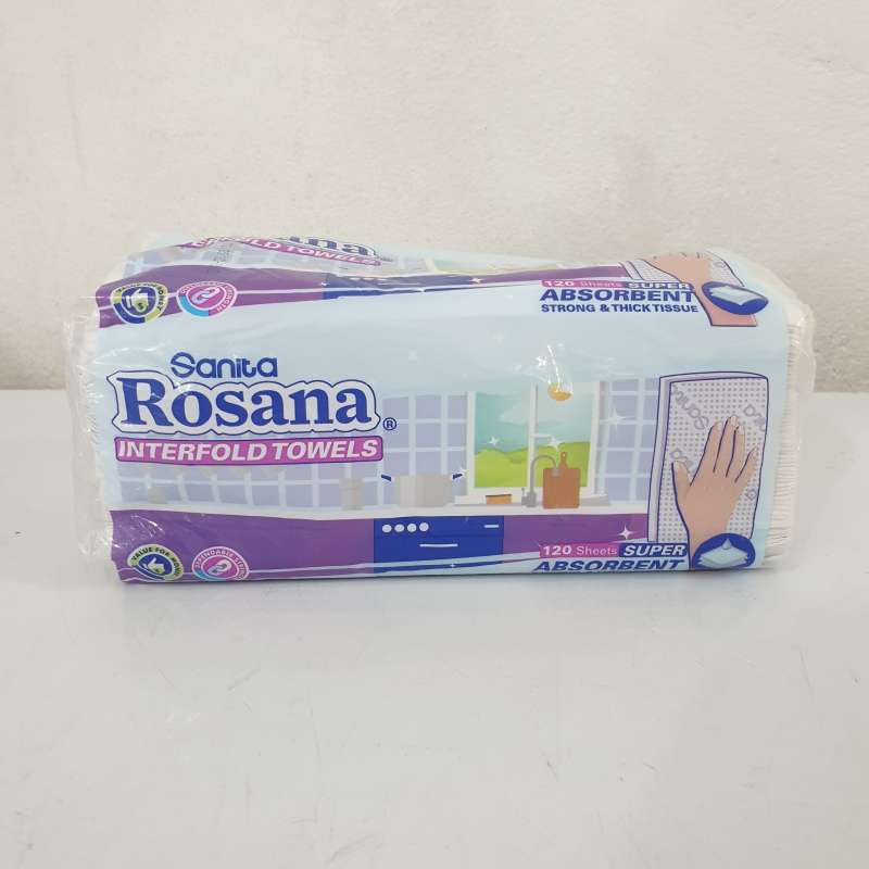 SANITA ROSANA INTERFOLD TOWELS 120 SHEETS