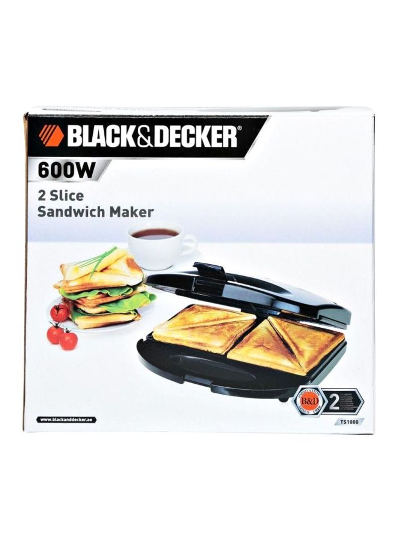 BLACK & DECKER SANDWICH MAKER TS1000 2 slice